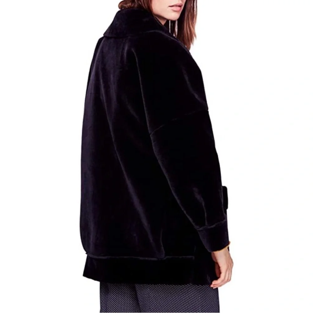 Free People Lindsay Faux Fur Oversize Short Coat